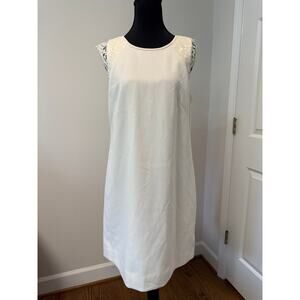 J. Crew Cream Lace Cap-Sleeve Shift Dress